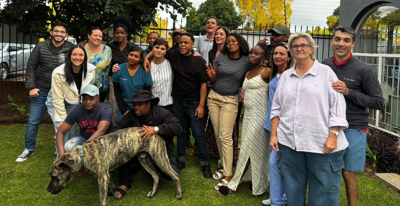 The Brackenhurst Vet team together in the garden, December 2025